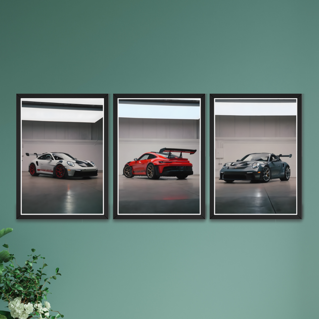 Porsche Trio – Iconic Sports Car Poster Set of 3